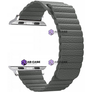 Кожаный ремешок Leather Loop Band на Apple Watch 42mm | 44mm | 45mm | 46mm | 49mm Gray