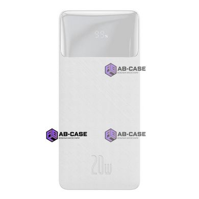 Павербанк Baseus 20000 mAh 20W 2 USB 1 Type C Quick Charge 3.0 PowerBank - White