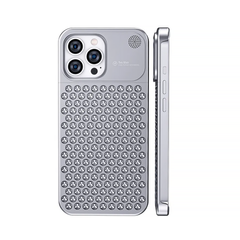 Чехол металлический для iPhone 15 Pro Max Aluminium aroma Silver