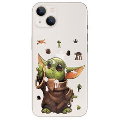 Чохол прозорий Print Yoda (Star Wars) на iPhone 15 Plus