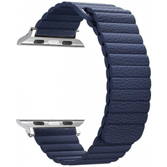 Кожаный ремешок Leather Loop Band на Apple Watch 42|44|45|49mm Midnight Blue