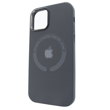 Чехол для iPhone 13 Pro Max Silicone case with MagSafe Metal Camera Charcoal Gray