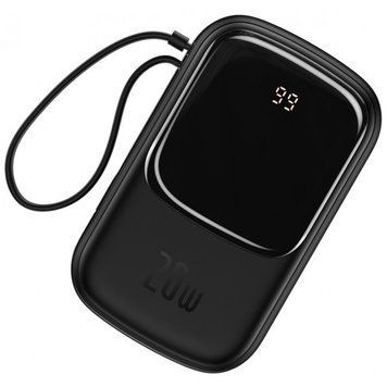 Павербанк Baseus 20000mAh 20W Power Bank Q Pow Display with Lightning cable Black