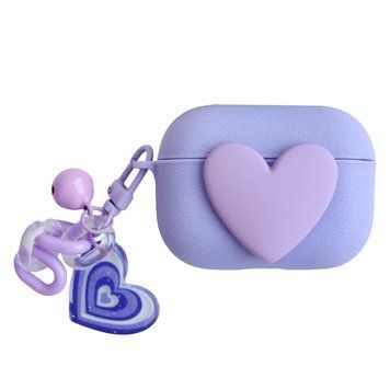 Чохол Soft Heart для AirPods Pro 2 - Light Purple
