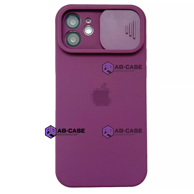 Чохол Silicone with Logo hide camera, для iPhone 12 (Violet)