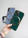 Чехол для iPhone 14 Pro Holder Glitter Shining Сase with MagSafe с подставкой и защитными линзами на камеру Green 2