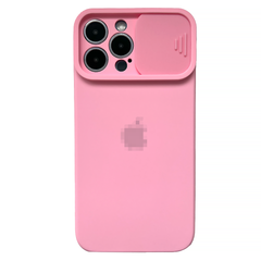 Чехол Silicone with Logo hide camera, для iPhone 13 Pro Max (Pink)