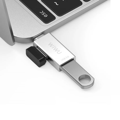 Переходник Wiwu OTG (USB-C to 2xUSB) Hub докстанция T02 Gray