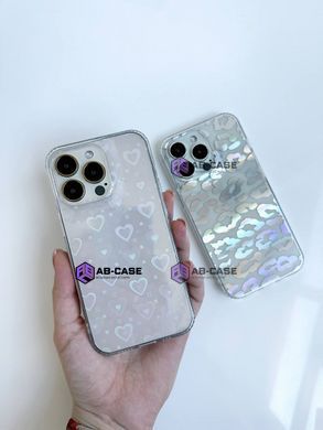 Чохол прозорий для iPhone 14 Pro Max Hologram Case Heart