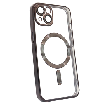 Чохол для iPhone 15 Plus Shining with MagSafe із захисними ліназми на камеру Black