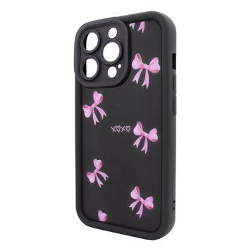 Чехол для iPhone 13 Pro Max &ndash; Pretty Things "Pink Bows &ndash; Black"