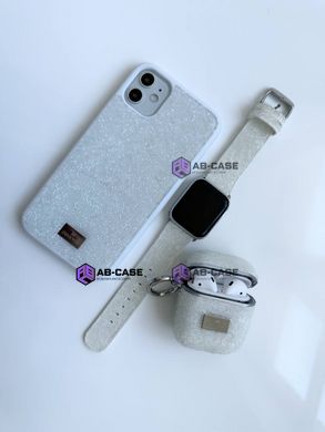 Ремінець Swarovski для Apple Watch 42|44|45|49mm зі стразами White