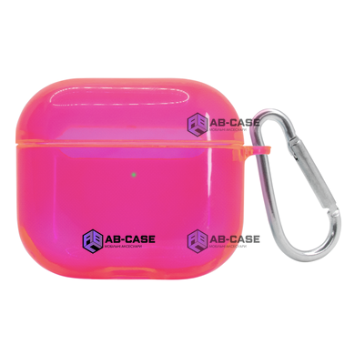 Чехол для AirPods PRO полупрозрачный Neon Case Hot Pink