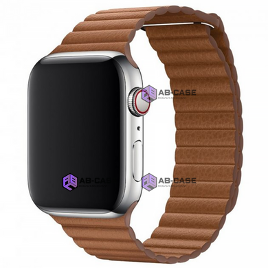 Кожаный ремешок Leather Loop Band на Apple Watch 42mm | 44mm | 45mm | 46mm | 49mm Saddle Brown