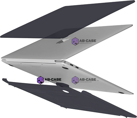 Чехол-накладка для MacBook Pro 14.2" MATT Case (2021-2024) &ndash; M1 (A2442), M2 (A2779), M3 (A2918/A2992), M4 (A3112/A3185/A3401), М5 (А3434) &ndash; Gray