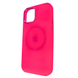 Чохол для iPhone 14 Pro Silicone case with MagSafe Metal Camera Hot Pink
