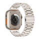 Стальний ремінець для Apple Watch (42mm, 44mm, 45mm, 49mm) Stainless Steel Braslet 3 Beads Starlight
