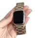Стальной ремешок для Apple Watch (42mm, 44mm, 45mm, 46mm, 49mm) Stainless Steel Braslet 3 Beads - Old Gold