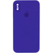 Чехол Silicone Case FULL CAMERA (square side) (для iPhone X/Xs) (Ultraviolet)