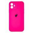 Чехол для iPhone 11 : Silicone Case FULL CAMERA (square side) &ndash; Hot Pink (№47)