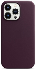 Кожаный чехол Leather Case with MagSafe Marsala для iPhone 13 Pro