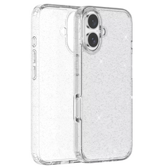 Чехол для iPhone 16 Crystal Case прозрачный с блестками