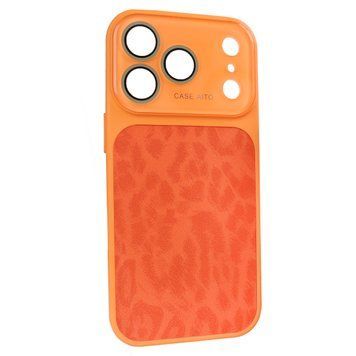 Чехол для iPhone 17 Pro : AITO PU-Leather Leopard Case &ndash; Starry Orange