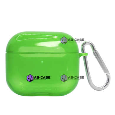 Чехол для AirPods PRO полупрозрачный Neon Case Lime Green