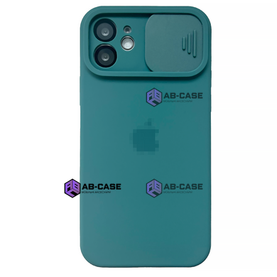Чохол Silicone with Logo hide camera, для iPhone 12 (Pine Green)