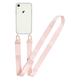 Прозрачный чехол для iPhone Xr c ремешком Crossbody Pink Sand