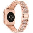 Ремінець Svarowski Steel Band на Apple Watch (42mm, 44mm, 45mm, 46mm, 49mm Rose Gold)