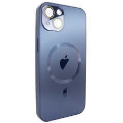 Чехол для iPhone 15 - AG Titanium Case with MagSafe с защитой камеры Blue