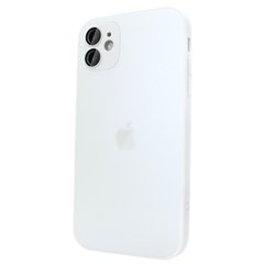 Чехол стеклянный матовый AG Glass Case для iPhone 12 с защитой камеры White