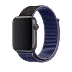 Ремінець на Apple Watch Nylon Loop нейлоновий (42mm, 44mm, 45mm, 49mm Midnight Blue)