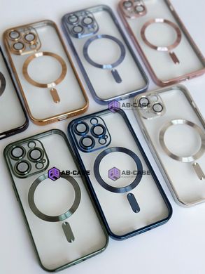 Чехол Shining with MagSafe для iPhone 12 с защитными линзами на камеру Green