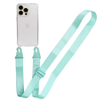 Прозорий чохол для iPhone 12|12 Pro з ремінцем Crossbody Spearmint