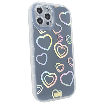 Чехол для iPhone 11 Pro Clear Rainbow Heart Big