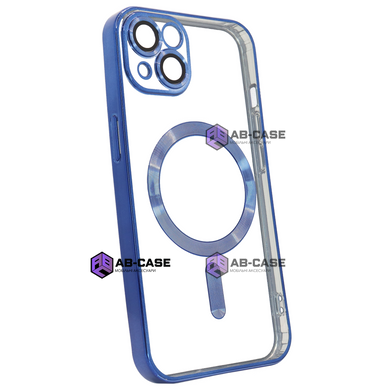 Чохол для iPhone 15 Plus Shining with MagSafe із захисними ліназми на камеру Blue