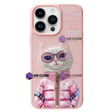 Чехол для iPhone 15 Pro Max Nimmy Case AnimalZip, Pink Cat