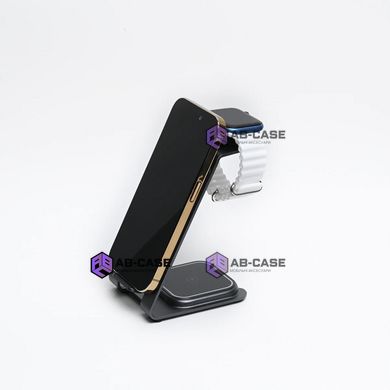 Бездротова зарядка 3 в 1 Smart Pure Metal 15W (iPhone+Apple Watch+AirPods) Deep Purple
