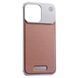 Чехол для iPhone 15 металлический Aluminium with Leather MagSafe, Brown 1