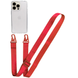 Прозрачный чехол для iPhone 15 Pro Max c ремешком Clear Crossbody Red