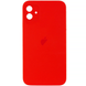 Чехол Silicone Case FULL CAMERA (square side) (для iPhone 12) (Red)