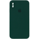 Чохол Silicone Case FULL CAMERA (square side) (на iPhone X/Xs) (Forest Green)