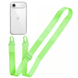 Прозорий чохол для iPhone 17 Air з ремінцем Clear Crossbody Neon Green