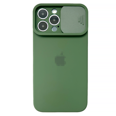 Чехол Silicone with Logo hide camera, для iPhone 13 Pro Max (Dark Green)