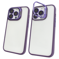 Чехол для iPhone 12 Pro Max Guard Stand Camera Lens с линзами и подставкой Deep Purple