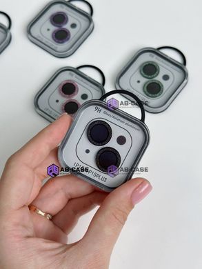Защитные линзы для камеры iPhone 15 Diamonds Lens блестящие Black