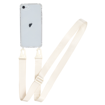 Прозрачный чехол для iPhone SE2 | SE 3 c ремешком Crossbody White