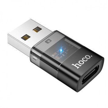 Перехідник USB-A на (Type-C) Hoco UA36C &mdash; Black